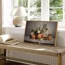 VIYYIEA Vintage Farmhouse Framed Wall Art, Oranges Still Life Paintings Kitchen Decor Aesthetic, Canvas Print Artwork, Rustic Home Wall Pictures for Living Room Bathroom Bedroom, 16x24 Inch