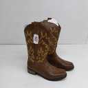IUV Cowboy Boots For Women Square Toe Cowgirl Boots Mid Calf Western Boots Pull On Fashion Cowboy Boots 9