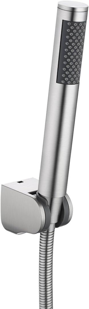 KES Bathroom Handheld Shower Head with Extra Long Hose and Bracket Holder Brushed Stainless Steel, LP150-BS