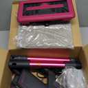 Leiksen Steam Mop, 12-in-1 Powerful Handheld Steam Cleaner, 260F Floor Steamer, 440ml Large Tank, 23FT Power Cord, Flexible Hose, 3-Level Control, Multi-Purpose for Hardwood, Tile, Grout, Windows (Magenta & Gray)