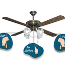 Aronon Ceiling fan 52 Inch With Lights