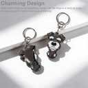 5-Pack Dog Collar Charms with Metal Rings -Double Sides Charm in Resin, Chihuahua, Teddy, Schnauzer, Shiba Inu, and Pug Designs, Decoration for Dog Collar Harness and Leashes