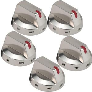 TOMOON DG64-00473A High - Strength Steel Stove Knobs Replacement for SAM-Sung Gas Range Oven - Perfect Fit for NX58H5600SS, NX58J5600SG/AA, NX58F5500SS & More Sa-msung Oven Gas Range Models