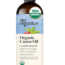 Sky Organics - Castor Oil Organic - Volumizing Hair Oil - Scalp, Lashes, Brows - Pure Castor Oil Cold Pressed - Natural Conditioner - Omega Fatty Acids, Vegan - Beauty, Hair Care, & Self Care - 16oz