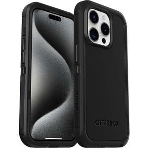 OtterBox iPhone 15 Pro max Defender Series XT Case with MagSafe, Screenless, Rugged - Non-Retail Packaging - Black