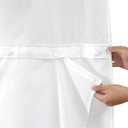 eachope 1 Pack Fabric Snap-in Shower Curtain Liner Replacement,Compatible with No Hook Shower Curtain with Snap in Liner, Removable & Water-Repellent,Machine Washable,70x54,White