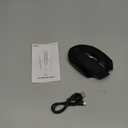 INPHIC Wireless Mouse for Laptop Rechargeable, Upgraded Visible Battery, 2400 DPI, Silent Ergonomic Computer Mice, Mac, PC etc. (Black)