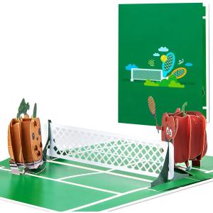 2 x Pickleball Birthday Card, Tennis Pop Up Birthday Cards for Husband, Happy Father's Day Card for Dad, Grandad, Includes Envelope.