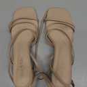 Shoe'N Tale Strappy Heels for Women Low Chunky Block Heel Dress Shoes Square Open Toe Ankle Strap Heeled Sandals (8.5)