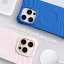 ORNARTO Vortuxe for iPhone 16 Pro Case 6.3" | 2X MIL-STD Drop Protection | Compatible with MagSafe | Sleek Aesthetic Liquid Silicone Phone Cover - Azure