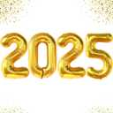 Katchon, Giant 42 Inch - 2025 Balloons Gold - Graduation Decorations 2025 | Grad 2025 Balloons, Gold Graduation Party Decorations | 2025 Gold Balloons Grad Balloons 2025 Balloon Numbers