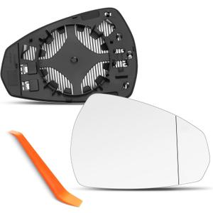 Passenger Side Mirror Compatible with Audi A3 2013-2019, Audi A3 Quattro 2015-2019, Right Side Mirrors Replacement Glass with Backing Plate, Power Heated