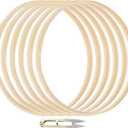 PATIKIL 10 Inch Bamboo Macrame Hoop, 6Pcs Wood Floral Hoop Craft Rings with 1 Scissor for DIY Craft Dream Catcher Wedding Wreath Decor Wall Hanging Decoration