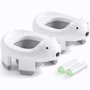 2 Pack Portable Potty Seat, 2 in 1 Travel Potty Seat for Toddlers with Liner Bags, Safety Locks and Polar Bear Design, 12 Months+(2 Pack)