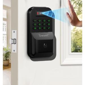 Keyless Entry Smart Deadbolt & Palm Recognition Vein Front Door Lock, Electronic Keypad Lock with Auto Lock, Bluetooth, APP Control, Digital Code, biometric, Password, Key, Easy Installation, Waterproof