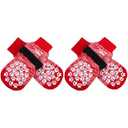 EXPAWLORER Anti Slip Dog Socks to Prevent Licking Paws, Dog Shoes for Hot Pavement, Dog Booties for Small Medium Large Senior Dogs, Traction Control Boots & Paw Protectors for Hardwood Floors-Red Small