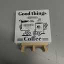 3 x Coffee Table Decor, Bar Decoration Cafe Station Kitchen Home Decor Wooden Sign, Coffee Lover Gifts for Women Men, Good Things