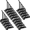 Swpeet 20Pcs 4 Inch Heavy Duty Slatwall Hooks Assortment Kit, Slatwall Accessories Slatwall Panel Hooks Garage Organization Slat Wall Hooks Pegboard Gridwall Hooks Display Hooks for Retail Black