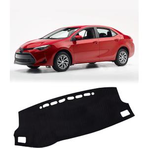 FIILINES Dash Cover for 2014-2018 Toyota Corolla, Dashboard Mat Accessories Dash Cover Sunshade Nonslip Mesh Protector No Glare Black
