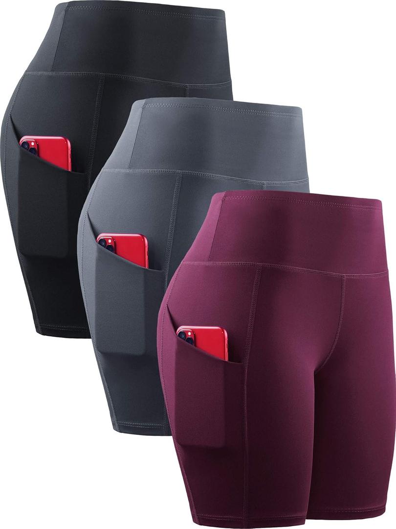 NELEUS womens Soft (XX-Large, 1010 Black/Grey/Dark Red,3 Pack)