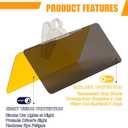 ZIMISI 2PCS Car Sun Visor Extender, 2 in 1 HD Day and Night Anti-Glare Goggles for Safe Driving, Adjustable Angle Car Visor Extender Sun Blocker, Universal Accessories for Most Cars