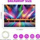 Rainbow Stage Disco Backdrop 7X5FT, 70s 80s 90s Colorful Neon Backdrop, Vintage Lights Photography Background, Rock Music Club Party Decorations Supplies Photo Props