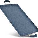 NutriChef Double Burner Griddle | Flat Top Griddle for Stove Top