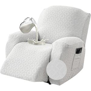 Waterproof Recliner Chair Cover, XL-1 Seat Couch Cover, Ivory White, Size: 28-40in (XL-1 Seat）