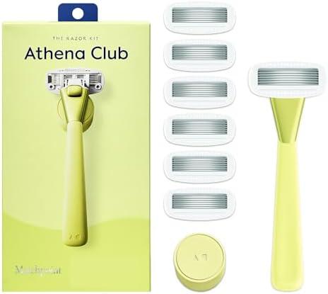 Athena Club Women's Razor Shave Kit, 1 Matchpoint Razor Handle + 6 Blade Refills