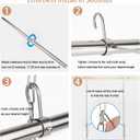 Closet Haing Rod, Adjustable Width and Height Closet Extender Hanging Rod, Space-Saving Clothes Hanging Bar, 42-52 Inches, 2 Pack