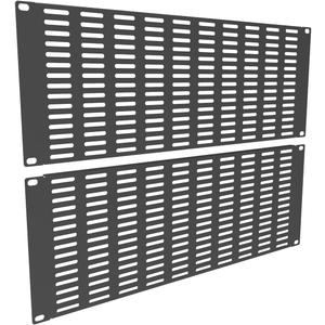 2 Pack of 4U Vented Blank Panel - Metal Rack Mount Filler Panel for 19in Server Rack Cabinet or Enclosure, Black (4U)