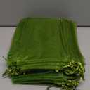 100 Pcs Fruit Protection Bags, 6.5 x 9 Inch Green Netting Cover Bags with Drawstring, Pest Barrier for Trees, Garden Fruit Cover Mesh Bag for Plant Vegetables and Flowers