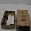 EDISHINE 19.09" Modern Table Lamp, Cylindric White Paper Origami Lampshade, Boho Bedside Lamp with Pull Chain Switch & Metal Base, E26 Socket, Nightstand Lamp for Bedroom Living Room Kids Room