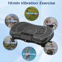Bigzzia Vibration Plate Exercise Machine for Weight Loss 100-Speed Platform with Remote & Resistance Bands, 450 lbs Capacity Quiet Full Body Workout for Lymphatic Drainage at Home