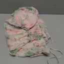 Mansy Womens 2025 Summer Floral Mini Dress Boho Flowy Skater Dresses Short Sleeveless Ruffle Spaghetti Strap Dress (Medium, Pink Green)