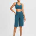 baleaf Bermuda Shorts for Women Knee Length 14" Long Shorts with Pockets Athletic Summer Casual Walking Blue XL (Blue)