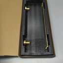 Glass Shelves for Bathroom,16-Inch Brushed Gold Floating Bathroom Shelf Stainless Steel Tempered Glass Shelf Modern Shelves Wall Mounted (16"without railing)