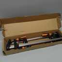 4-Pack 18 inch Bar Clamps,Long Wood Clamps Heavy Duty Force 600 Lbs Adjustable and Release Quickly,Woodworking Clamps Throat Depth 2.5 inch with Plastic Handle