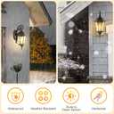 Dusk to Dawn Outdoor Wall Light Fixture 18 High Antique Bronze Porch Light with Wall Mount, Vintage Waterproof Wall Sconce with Clear Seeded Glass, 1 Pack, LMMS3601-DNS