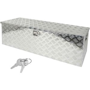48"x15"x15" X-large Silver Aluminum Pickup Truck Bed Tool Box Trailer Storage Trailer Flat Bed with lock & Key