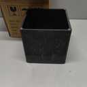 Tissue Box Cover Square Resin Tissue Holder for Home Decor, Hand Poured Marble Tissue Box Holder, 5 x 5 x 5.5 inches, Black