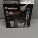 Mueller Multistick 5-in-1 Immersion Blender Handheld, 12 Speed Hand Mixer - Turbo Boost, Heaviest Duty Copper Motor, Titanium Blades Hand Blender, Milk Frother Wand, Whisk, Beaker, Chopper, Grey (Gray)