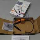 HomeSpot Noise Reduction Wireless Neckband Headphones with Qualcomm aptX HD, 27dB NRR, CVC Noise Cancelling Mic & Controls and 20H Playtime for Work Safety OSHA Compliant - Blue Wire Orange Earbuds