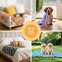 Luciphia 1 Pack 6 Dog Blankets Cat Soft Fluffy Fleece Pet Blanket Warm Cute Print Design Puppy Kitten Doggy Paw Medium(30"x20")