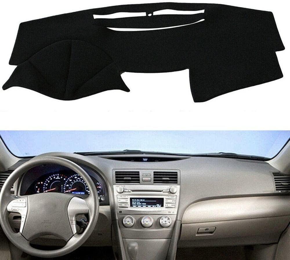 Auto Car Dashboard Cover Mat Anti Slip/Anti-Vertigo Dash Board Cover Mat Pad Dashboard Carpet Sunshield Protector Custom Fit for Toyota Camry 2007,2008,2009,2010,2011, Black(Polyester Fiber))