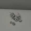 6pcs Halloween Disco Spider Decor 7.9'' 3.9'' Fake Spider Disco Ball Table Decoration Silver Vintage Glitter Mosaic Mirror Web Ornament for Indoor Tabletop Haunted House Hanging Prop Party Decor