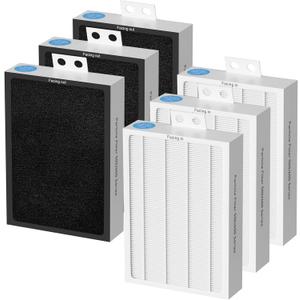 6-Pack 500/600 Series HEPA Filter Replacement Compatible with Blueair 500/600 Series Air Cleaner Purifiers 501 503 505 510 550E 555EB 601 603 605 650E Particle Filter