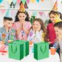 2 x Pikalon 6 pcs Neon Green Gift Bags with Handles, Large 9.84"x4.33"x14.17" Bright Color Gift Wrap Paper Bag Party Favor Bag Boutique Retail Bags for Wedding Birthday Baby Shower Wedding Welcome Party Supplies (Green, 9.84x4.33x14.17 Inches)