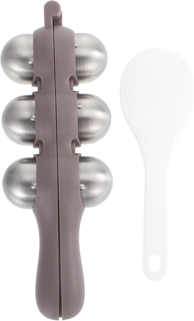 New Housewarming DIY Rice Baller Shakers Rice Ball Molds Lunch Maker Mould Sushi Maker Mould with a Mini Rice Paddle Onigiri Mold Ball Shaped Kitchen Tools Food Decor for 1 Set