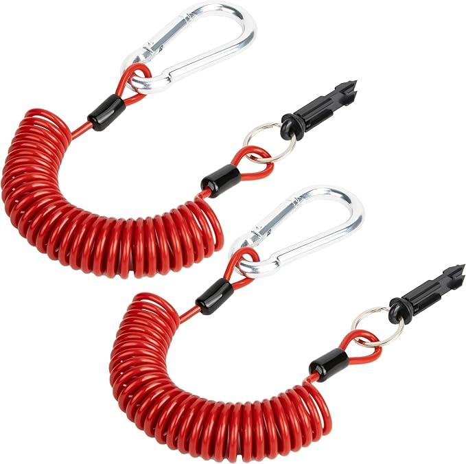 2 PCS 8 FT Breakaway Trailer Cable, Heavy Duty Tire Trailer Breakaway Cable with Pin, High-Strength Steel Trailer Brake Away Cable for RV & Towing Emergency Safety